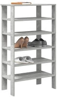 vidaXL Schuhregal Betongrau 61x32x105 cm Holzwerkstoff