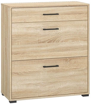 Lomado Schuhschrank CHEB-131 Eiche hell Kommode Schuhablage 80x90x33,7 cm