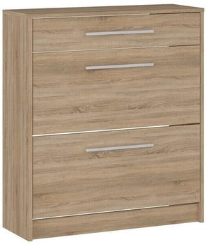 Lomado Schuhschrank AUSTIN-129 mit 3 Klappen 1 Schublade Sonma Eiche