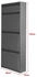 en.casa Schuhschrank Sokndal Schuhkipper mit 3+1 Kippfächern 118x50x15 cm Grau