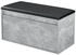 en.casa Schuhbank Degerfors mit Schublade 80x39x45 cm Betonoptik/Schwarz