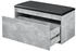 en.casa Schuhbank Degerfors mit Schublade 80x39x45 cm Betonoptik/Schwarz
