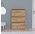 en.casa Schuhschrank Aurskog mit Kipptüren 110x73 5x24cm Eiche eiche