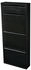 en.casa Sokndal Schuhkipper mit 3+1 Kippfächern 118x50x15 cm Schwarz