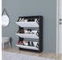 en.casa Schuhschrank Aurskog mit Kipptüren 110x73 5x24cm Anthrazit/Weiß anthrazit/weiß