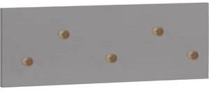 Schildmeyer Wandgarderobe Jonte 148526 Holz 55,9x19,5cm mit 5 Haken platingrau