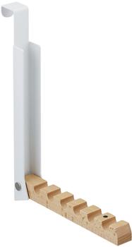 Relaxdays T&uuml;rhaken 10037735, zum Einh&auml;ngen wei&szlig; / Holz, Innenseite, klappbar