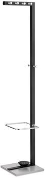 Alco Garderobenständer 2877-11, schwarz mit 10 Haken 178x35cm