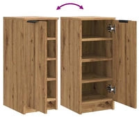 vidaXL Schuhschrank Artisan-Eiche 29,5x35x70 cm Holzwerkstoff