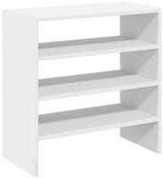 vidaXL Schuhregale 2 Stk. Stapelbar Wei&szlig; 60x30x30,5 cm