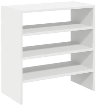 vidaXL Schuhschrank Schuhregale 2 Stk Stapelbar Weiß 60x30x30,5 cm