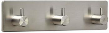 Sotech Kleiderhaken Pandora 120498, selbstklebend silber Hakenleiste mit 3 Haken