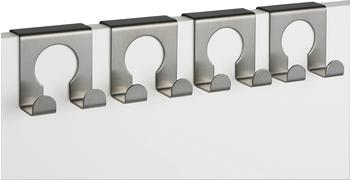 Böttcher-AG Türhaken Doppelhaken zum Einhängen silber Innenseite, 4 Stück
