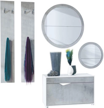 Vladon Garderoben-Set Hellgrau 200x200x33 cm