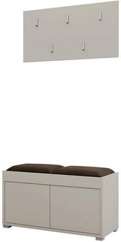 Mirjan24 Garderoben-Set Kaschmir Braun 2-Sitzer Rechteckig 84x45x35 cm