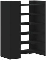 vidaXL Schuhschrank Schwarz 74,5x37,5x100 cm Holzwerkstoff
