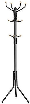 Songmics Garderobenständer RCR19B, schwarz mit 12 Haken 182x44cm