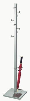 Kerkmann Garderobenständer Slim Line 6223 silber mit 8 Haken 175x30cm
