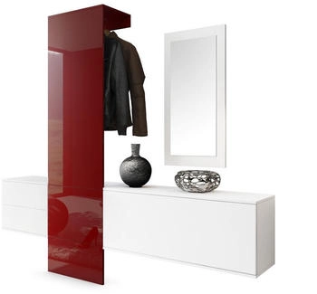 Vladon Garderoben-Set Bordeaux 208x193x35 cm