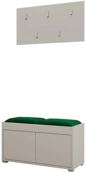 Mirjan24 Garderoben-Set Kaschmir Grün 2-Sitzer Rechteckig 84x45x35 cm