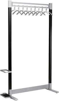 Kerkmann Reihengarderobe Montana 170x100x46cm alusilber/schwarz