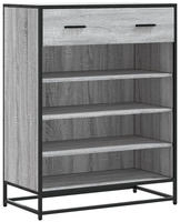 vidaXL Schuhschrank Grau Sonoma 75x38x97,5 cm Holzwerkstoff Metall