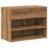 vidaXL Schuhbank Schuhregal Artisan-Eiche 80x30x45 cm Spanplatte