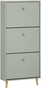 Schildmeyer Schuhschrank Bjarne mit 3 Klappen pistazie braun 60x131x19 cm