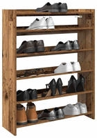 vidaXL Schuhregal Altholz-Optik 80x25x100 cm Holzwerkstoff