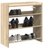 vidaXL Schuhregal Altholz-Optik 80x25x81 cm Holzwerkstoff