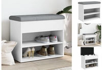 vidaXL Schuhbank Wei&szlig; 62 x 32 x 50 cm Holzwerkstoff