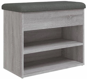 vidaXL Sitzbank Schuhbank Sonoma 62x32x50 cm Holzwerkstoff Grau