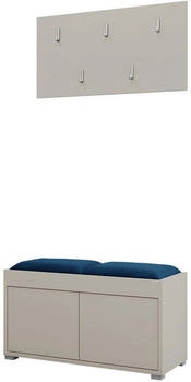 Mirjan24 Garderoben-Set Kaschmir Blau 2-Sitzer Rechteckig 84x45x35 cm