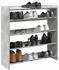 vidaXL Schuhregal Betongrau 80x25x81 cm Holzwerkstoff