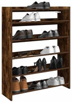 vidaXL Schuhregal R&auml;uchereiche 80x25x100 cm Holzwerkstoff