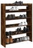 vidaXL Schuhregal Räuchereiche 48x38x97,5 cm Holzwerkstoff