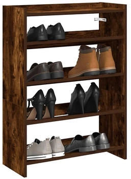 vidaXL Schuhregal Betongrau 80x25x61,5 cm Holzwerkstoff