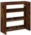 vidaXL Schuhregal Betongrau 80x25x61,5 cm Holzwerkstoff