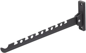 Metafranc Kleiderhaken 0250317, klappbar, schwarz Aluminium, Wandkleiderlüfter