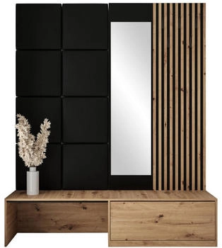 Mirjan24 Garderoben-Set Schwarz Hochglanz 172x205x42 cm