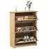 vidaXL Schuhregal Räuchereiche 80x39x178 cm Holzwerkstoff