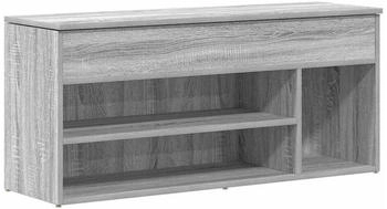 vidaXL Schuhregal Schuhbank Sonoma 102x30,5x45 cm Holzwerkstoff Grau