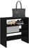 vidaXL Schuhregal Schuhregale 2 Stk. stapelbar Schwarze Eiche 60x30x30,5 cm 2-tlg. Schwarz