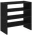 vidaXL Schuhregal Schuhregale 2 Stk. stapelbar Schwarze Eiche 60x30x30,5 cm 2-tlg. Schwarz