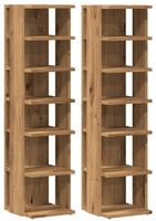 vidaXL Schuhschr&auml;nke 2 Stk. Artisan-Eiche 28x27x102 cm Holzwerkstoff