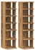 vidaXL Schuhregal Schuhschränke Artisan-Eiche 28x27x102 cm Holzwerkstoff 2-tlg. Eiche