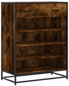 vidaXL Schuhregal Wand-Schuhregal Altholz-Optik 80x18x60 cm Holzwerkstoff