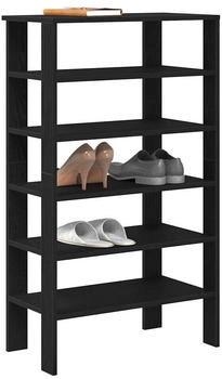 vidaXL Schuhschrank Sonoma Eiche 75x38x97,5 cm Holzwerkstoff Metall