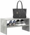 vidaXL Schuhregal Stapelbar Betongrau 60x30x30,5 cm