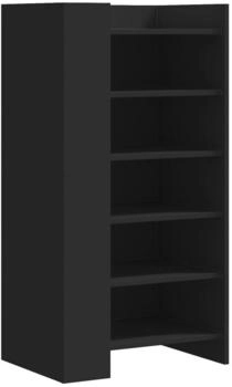 vidaXL Schuhregal Schwarz 80x38x78 cm Holzwerkstoff Schwarz